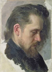 Porträt des Autors Nikolay Pomyalovsky, 1860